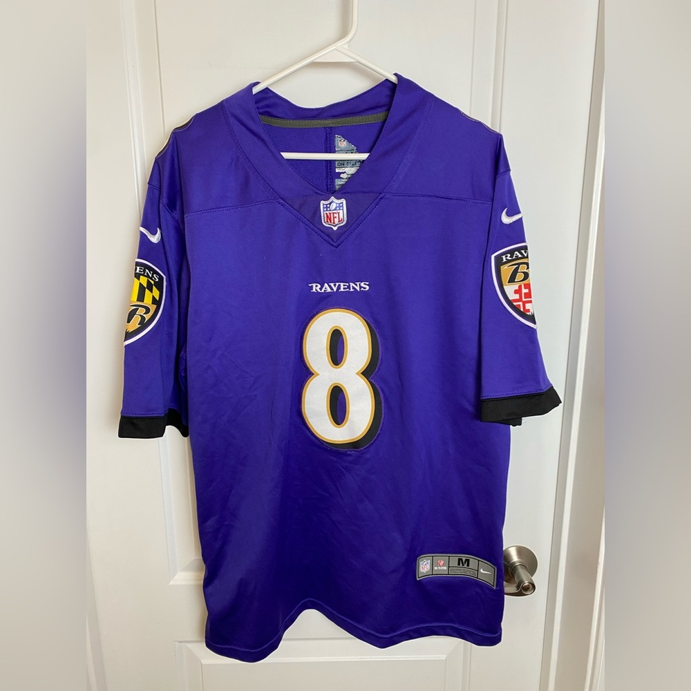 Baltimore Ravens Lamar Jackson #8 Purple Men's M All Stitched Jersey On Field